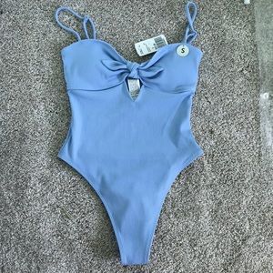 Cheeky Ribbed blue Forever 21 Swimsuit